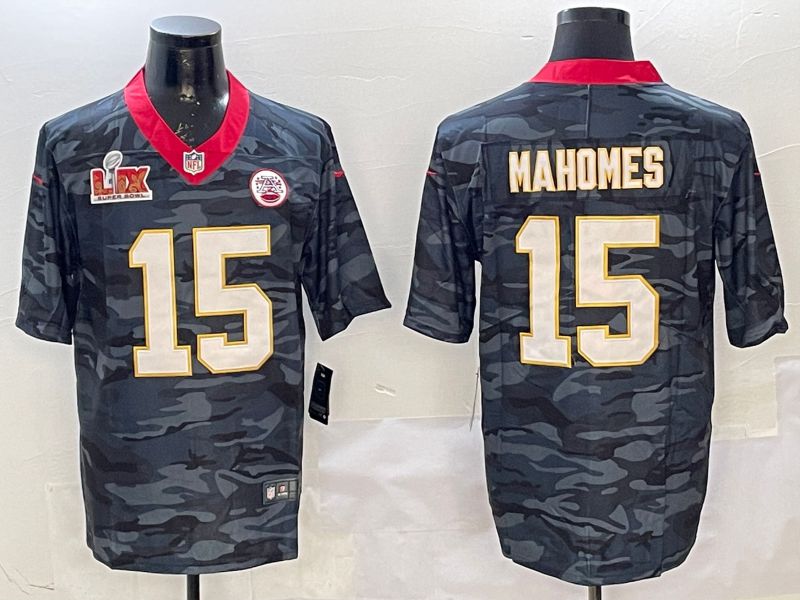 Men Kansas City Chiefs 15 Mahomes Camo National Flag 2025 Nike Limited NFL Jersey style 5